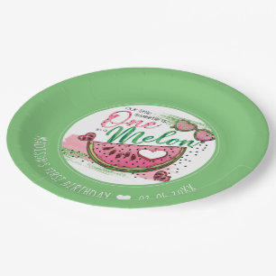 Personalised One In A Melon Birthday Paper Plate