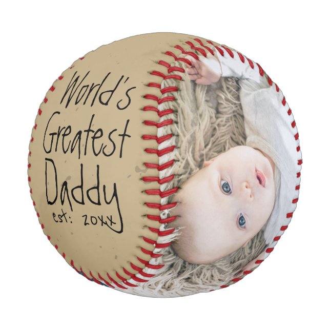 Personalised One Of A Kind Custom Made Fathers Day Baseball (Angled)