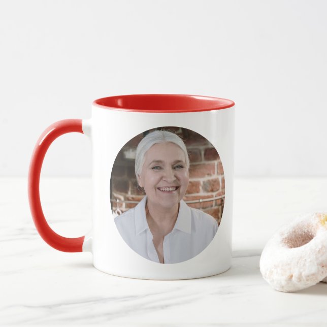 Personalised One Of A Kind Family Photo Collage  Mug (With Donut)
