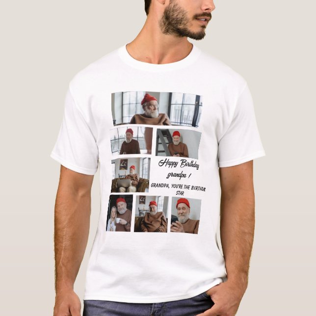 Personalised One Of A Kind Family Photo Collage  T-Shirt (Front)