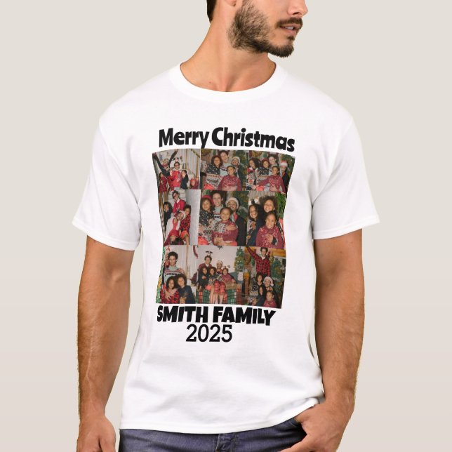 Personalised One Of A Kind Family Photo Collage  T-Shirt (Front)