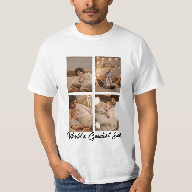 Personalised One Of A Kind Family Photo Collage  T-Shirt (Front)
