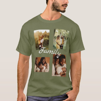 Personalised One Of A Kind Family Photo Collage T-Shirt