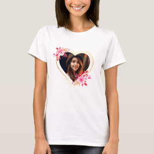 Personalised One Of A Kind Heart Photo  T-Shirt