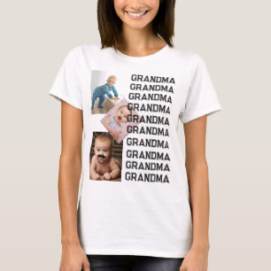 Personalised One Of A Kind Photo Collage GRANDMA T-Shirt