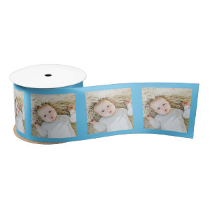 Personalised One Photo Baby or Any Satin Ribbon
