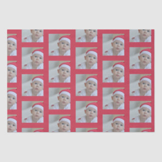 Personalised One Photo Pattern Holiday Tissue Paper