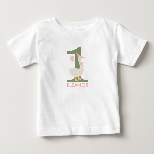 Personalised "One Silly Goose" Birthday Shirt (Front)