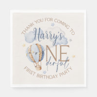 Personalised ONEderful 1st Birthday Party Napkins
