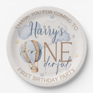 Personalised ONEderful 1st Birthday Party Plates