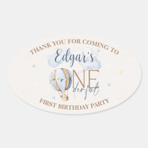 Personalised ONEderful 1st Birthday Party Stickers