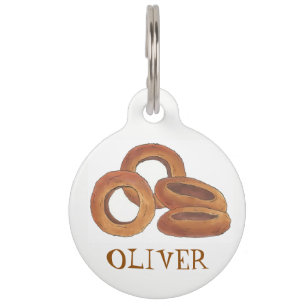 Personalised Onion Rings Fast Junk Food Foodie Pet Tag