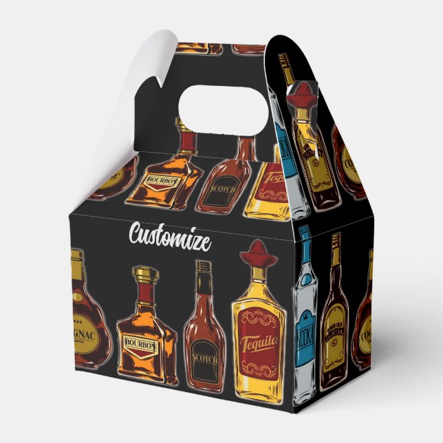 Personalised Open Bar   Favour Box (Front Side)