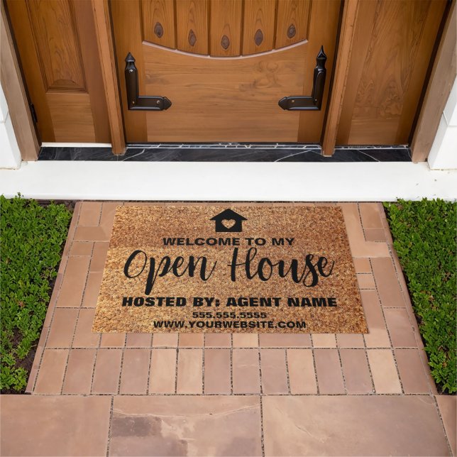 Personalised Open House Real Estate Realtor Gift  Doormat (Outdoor)