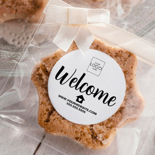 Personalised Open House Real Estate Realtor Logo Classic Round Sticker