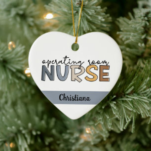 Personalised Operating Room Nurse OR Nurse Ceramic Tree Decoration