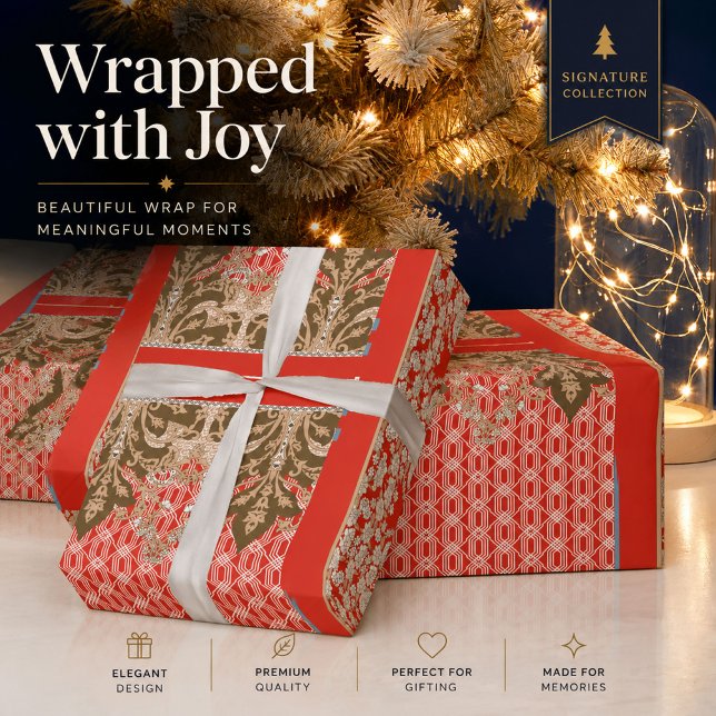Personalised Orange Brown Baby Gift Wrap (Creator Uploaded)