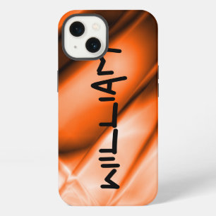 Personalised Orange Coloured iPhone Tough Case