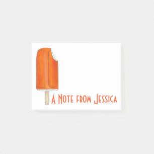 Personalised Orange Creamsicle Popsicle Post It Post-it Notes
