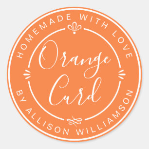 Personalised Orange Curd Homemade With Love Classic Round Sticker