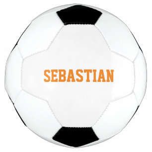 Personalised orange custom name sports team number football