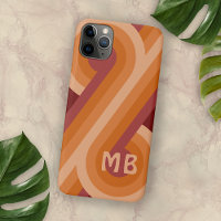 Personalised Orange Dark Maroon Red Retro Art