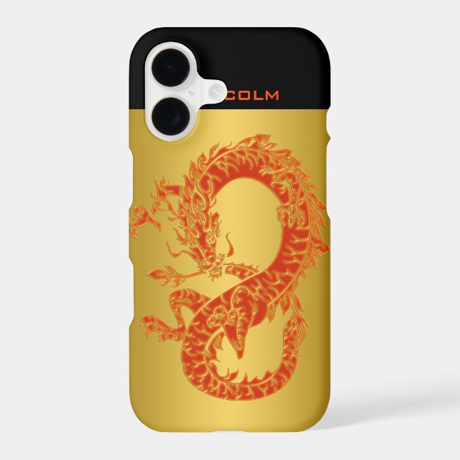 Personalised Orange Dragon 2 iPhone 7 Case (Back)