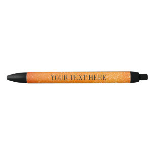 Personalised orange glitter pen with custom text