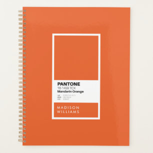 Personalised Orange Notebook Custom Name Planner