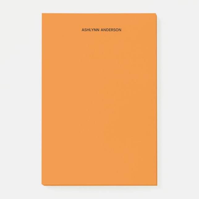 Personalised Orange Post-it Notes (Front)