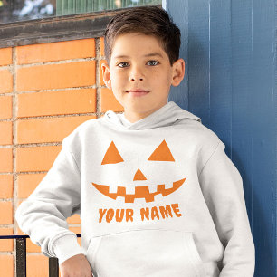 Personalised Orange Pumpkin Halloween Kid's Name