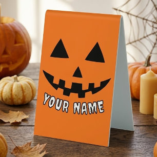 Personalised Orange Pumpkin Halloween Your Name