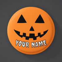 Personalised Orange Pumpkin Halloween Your Name