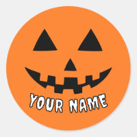 Personalised Orange Pumpkin Halloween Your Name