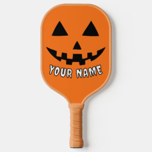 Personalised Orange Pumpkin Halloween Your Name Pickleball Paddle