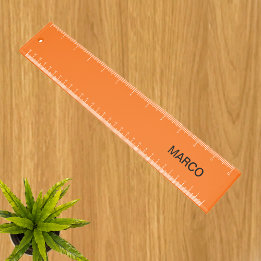 Personalised Orange Ruler with Name