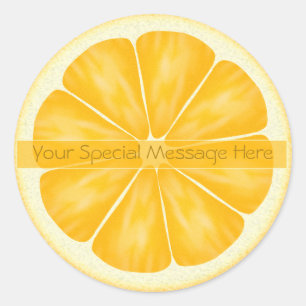 Personalised Orange Slice Stickers