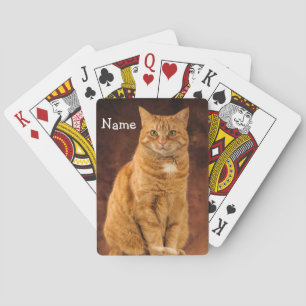 Personalised Orange Tabby Cat Playing Cards
