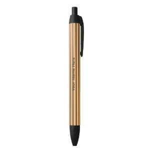 Personalised Orange & Yellow Striped Ink Pen