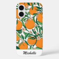 Personalised Oranges Citrus Fruit Floral Pattern