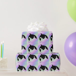 Personalised Orca Killer Whale Birthday Wrapping Paper