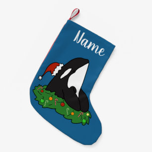 Personalised Orca Small Christmas Stocking