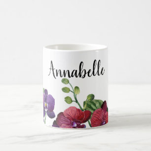 Personalised Orchids Border Mug