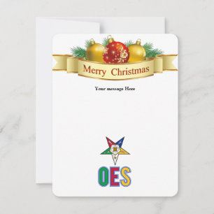 Personalised Order Of Eastern Star Christmas Card