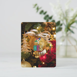 Personalised Order Of Eastern Star Christmas Card