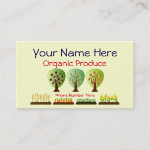 Personalised Organic Farming Produce Business Card