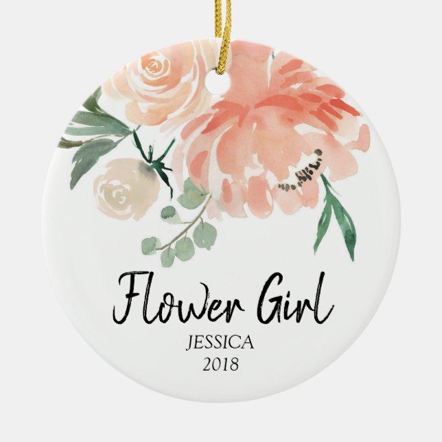 Personalised Ornament for flower girl (Front)