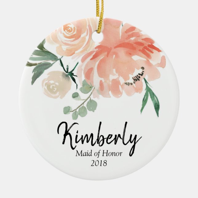 Personalised Ornament for Maid of Honour (Front)