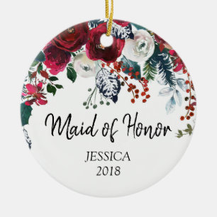 Personalised Ornament for maid of honour