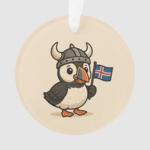 Personalised ornament - Iceland puffin